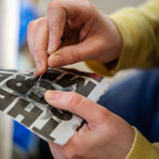 Rebecca Brown working in her studio 2019